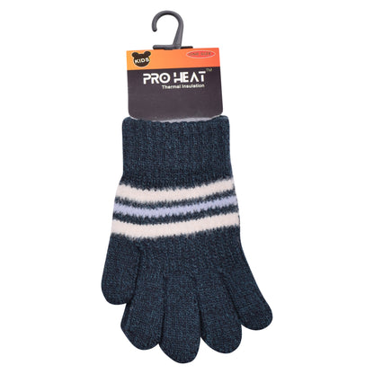 PRO HEAT™ Kids Thermal Magic Gloves - Mid Stripes (Assorted Colours)