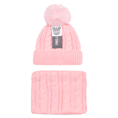 Kids Pro Heat Thermal Pom Hat & Neck Warmer Set – Assorted Colours
