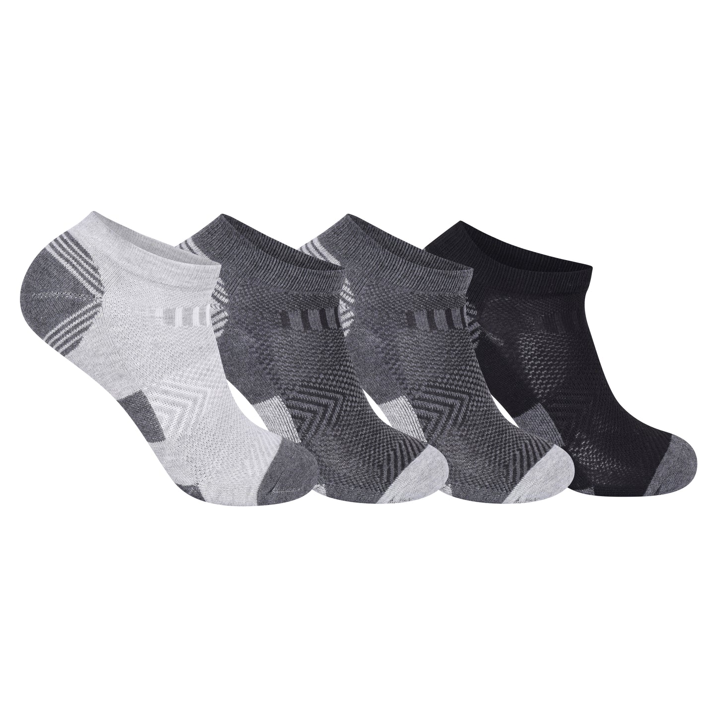 Mens Cushioned Trainer Socks - Assorted Two Tone (12 Pairs)