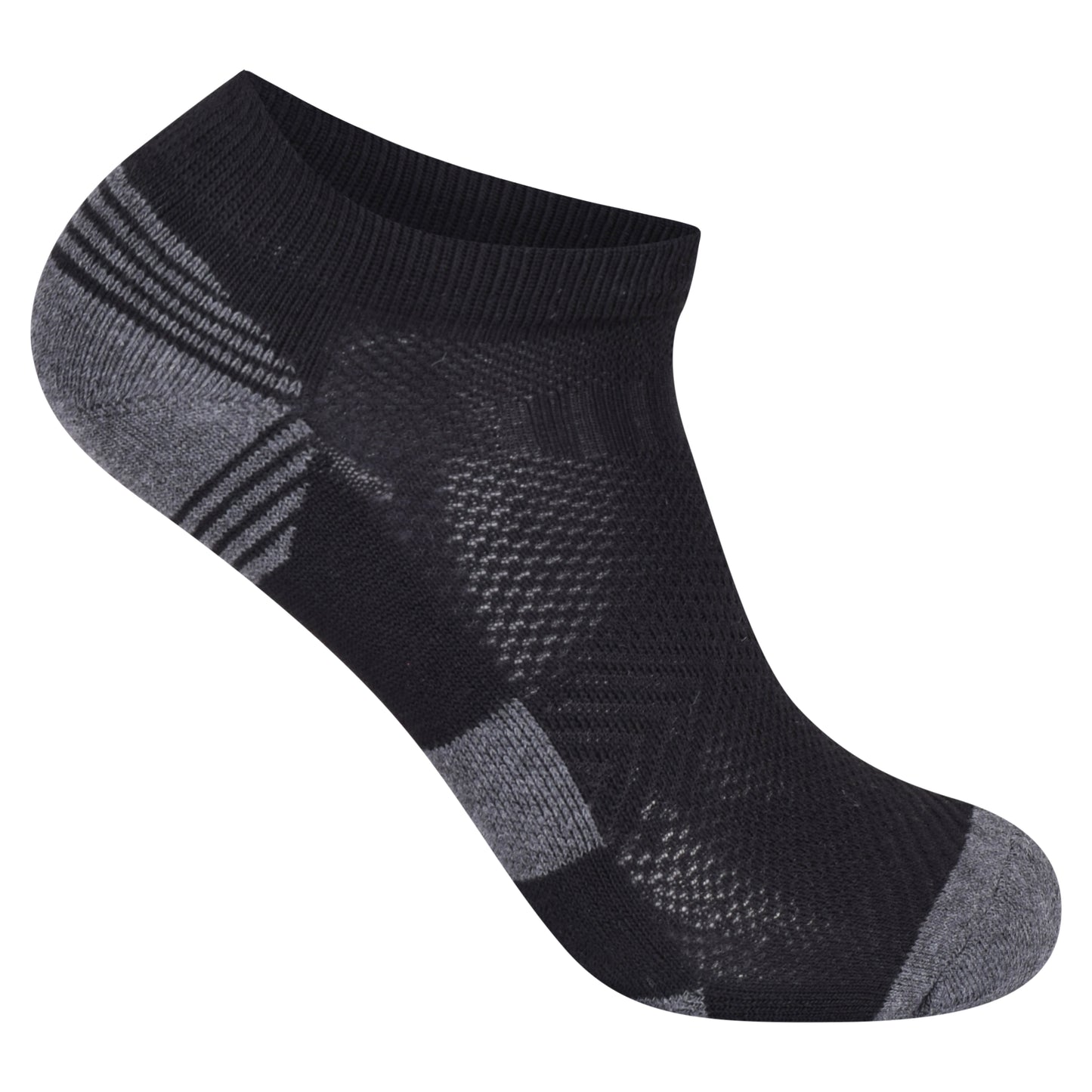 Mens Cushioned Trainer Socks - Assorted Two Tone (12 Pairs)