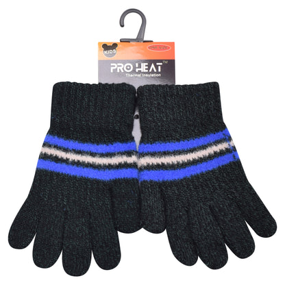 PRO HEAT™ Kids Thermal Magic Gloves - Mid Stripes (Assorted Colours)