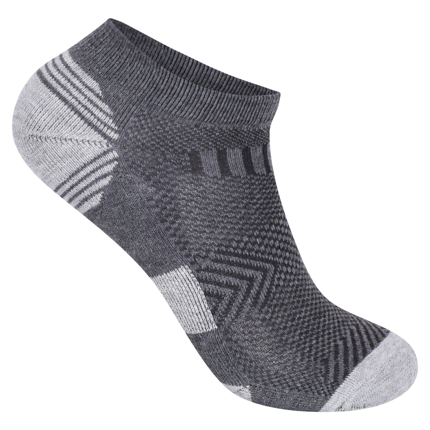 Mens Cushioned Trainer Socks - Assorted Two Tone (12 Pairs)