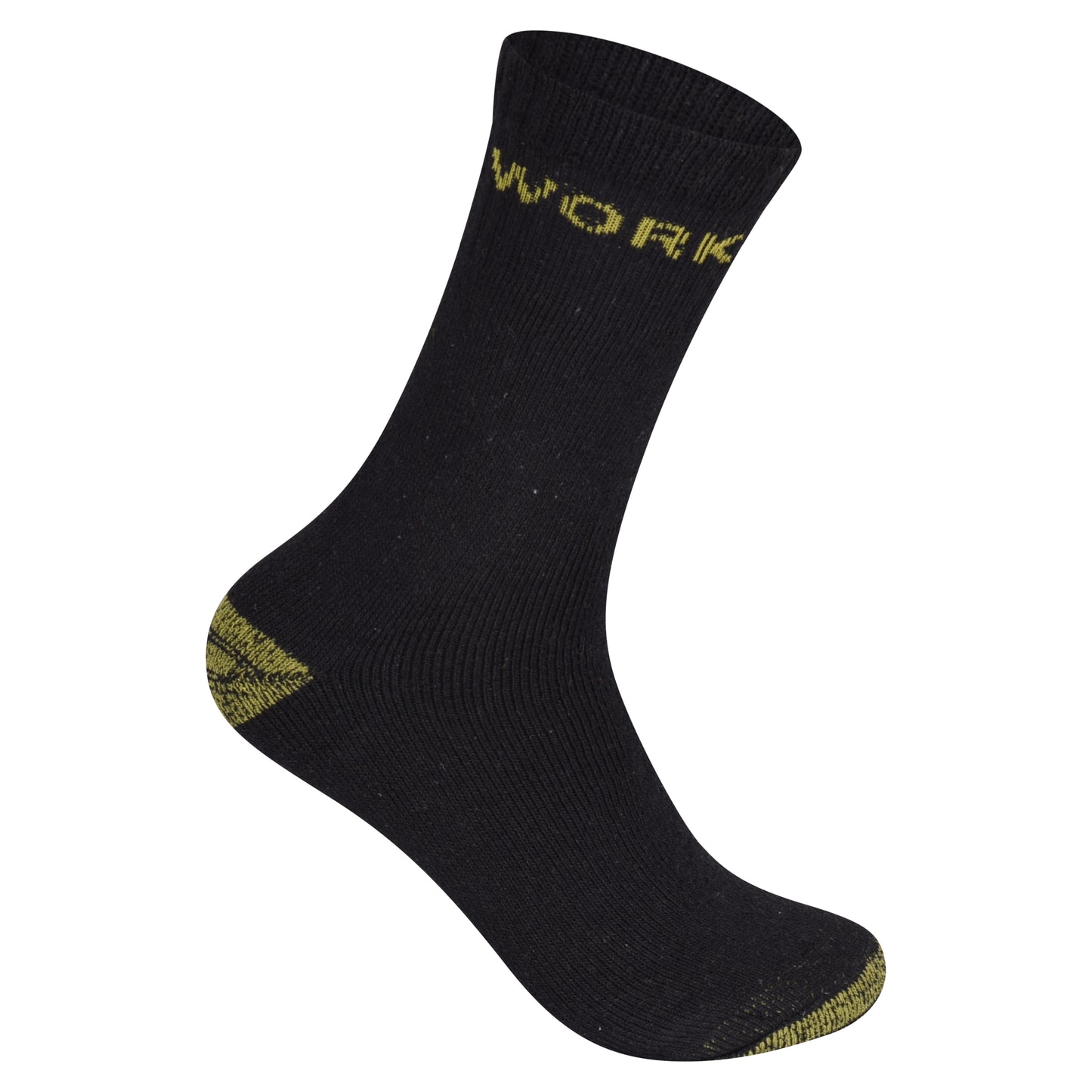 Mens Heavy Duty Chunky 5 Pair Work Socks - Black V10 (20 Pairs)