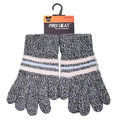PRO HEAT™ Kids Thermal Magic Gloves - Mid Stripes (Assorted Colours)