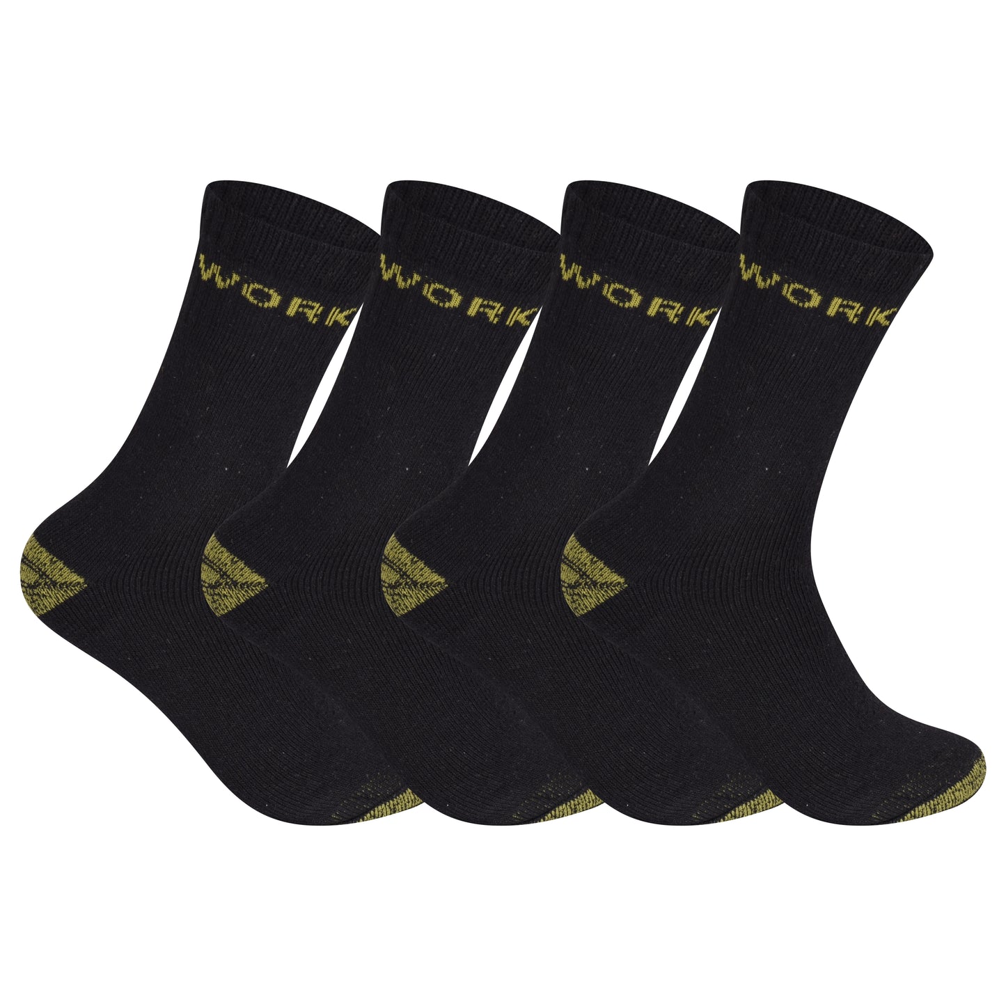 Mens Heavy Duty Chunky 5 Pair Work Socks - Black V10 (20 Pairs)