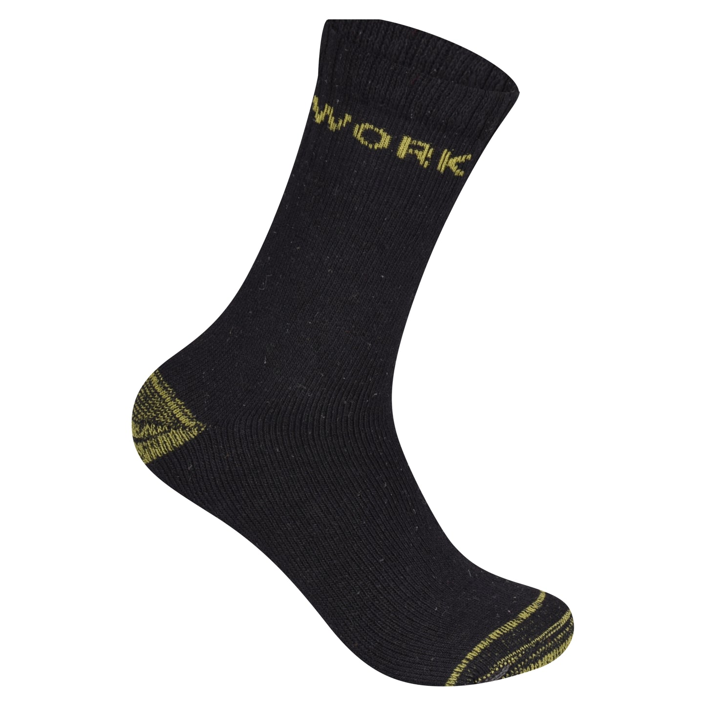 Mens Heavy Duty Chunky Work Socks - Black V11 (12 Pairs)