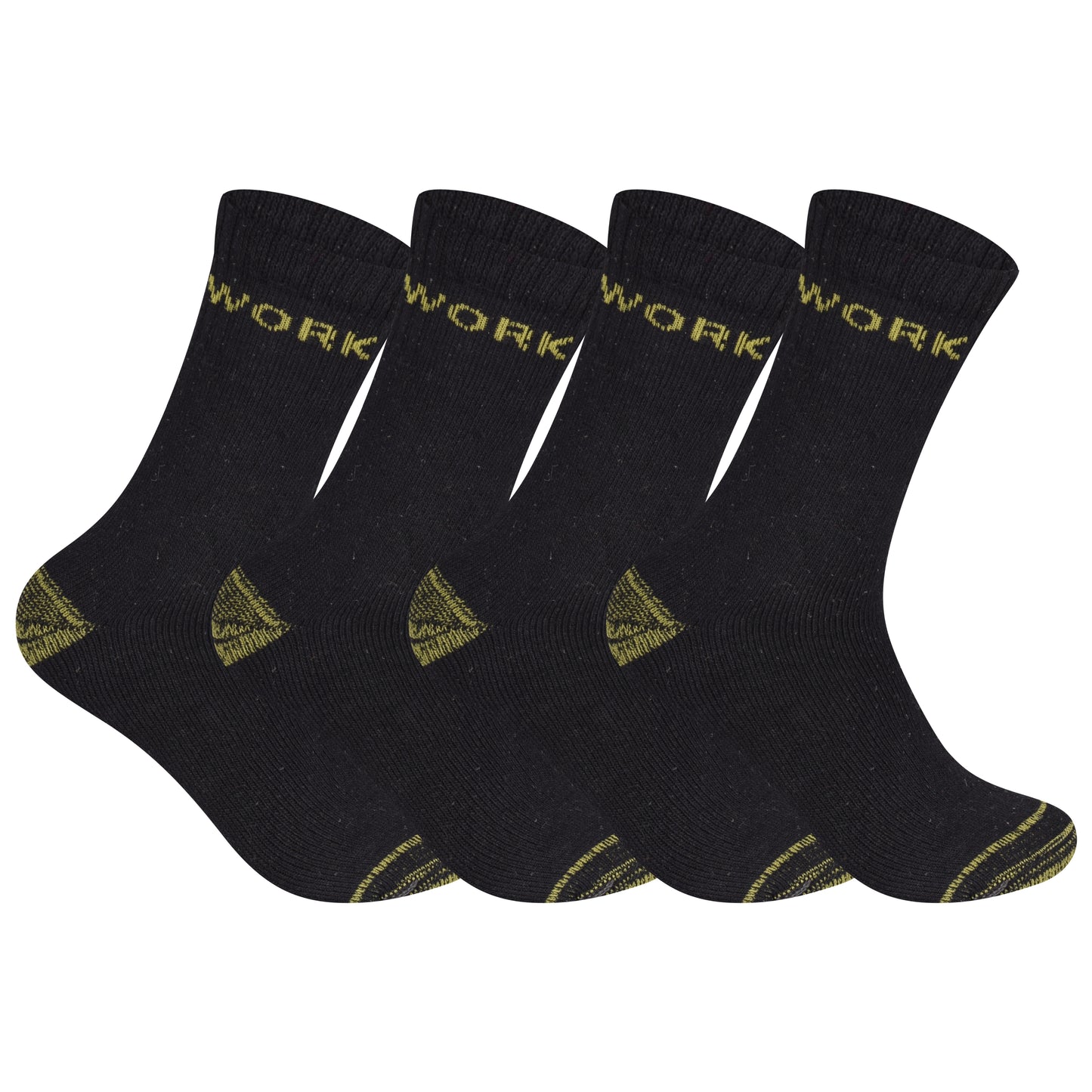 Mens Heavy Duty Chunky Work Socks - Black V11 (12 Pairs)