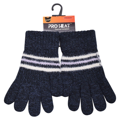 PRO HEAT™ Kids Thermal Magic Gloves - Mid Stripes (Assorted Colours)