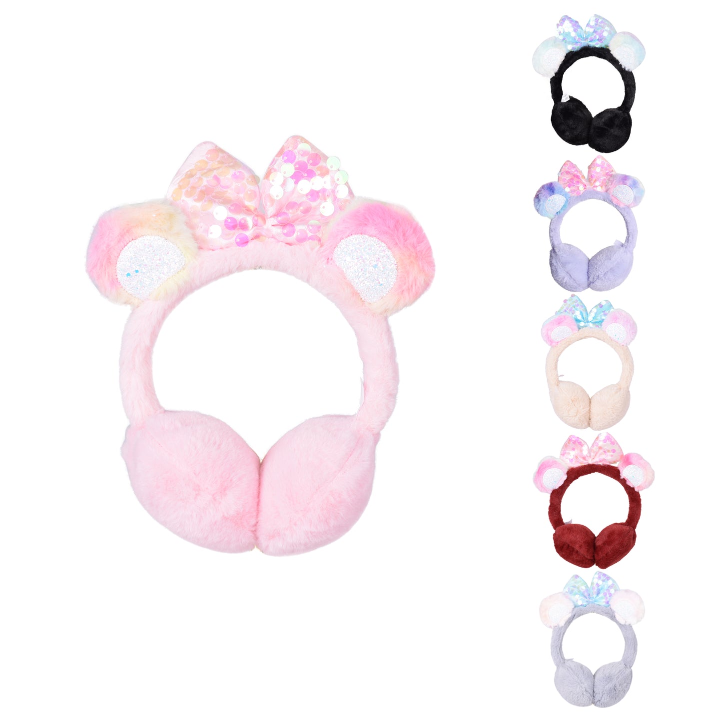 Cosy Kids Earmuffs with Magical Lights - Princess Bow