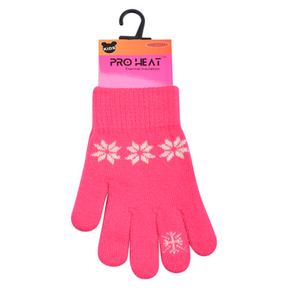 PRO HEAT™ Kids Thermal Magic Gloves - Snowflake (Assorted Colours)