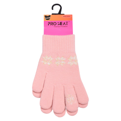 PRO HEAT™ Kids Thermal Magic Gloves - Snowflake (Assorted Colours)