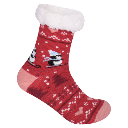 Ladies 4.8 TOG Cosy Slipper Socks - Penguin