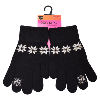 PRO HEAT™ Kids Thermal Magic Gloves - Snowflake (Assorted Colours)