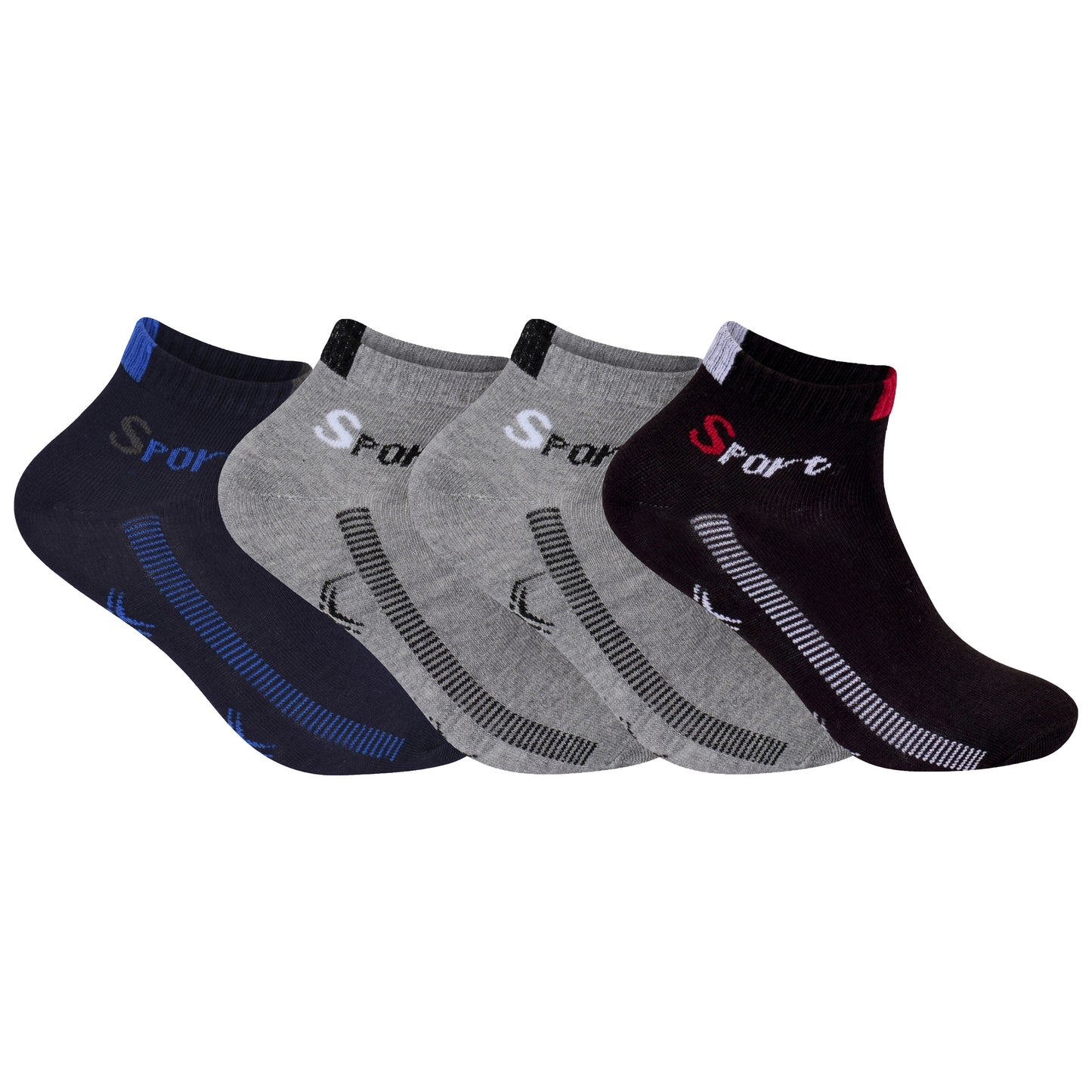 Mens Trainer Socks - Small Stripes (12 Pairs)