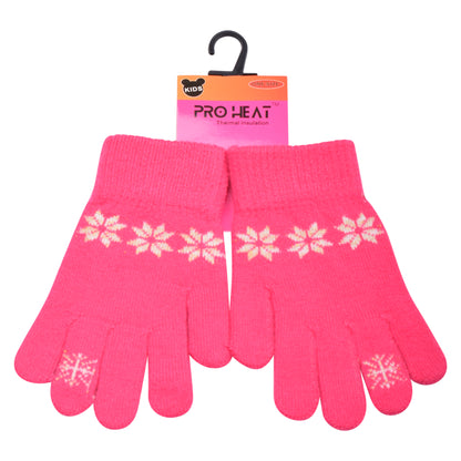PRO HEAT™ Kids Thermal Magic Gloves - Snowflake (Assorted Colours)