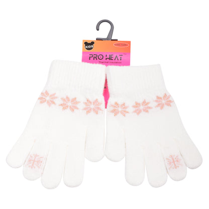 PRO HEAT™ Kids Thermal Magic Gloves - Snowflake (Assorted Colours)