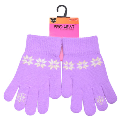 PRO HEAT™ Kids Thermal Magic Gloves - Snowflake (Assorted Colours)