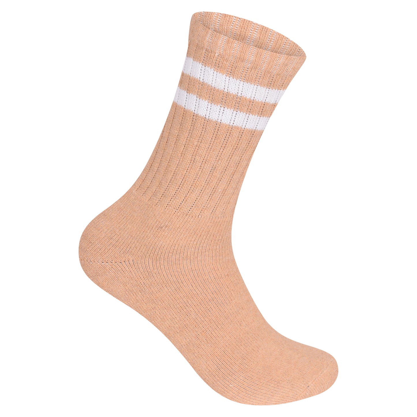 Mens Merino Lambs Wool Socks - Striped (12 Pairs)