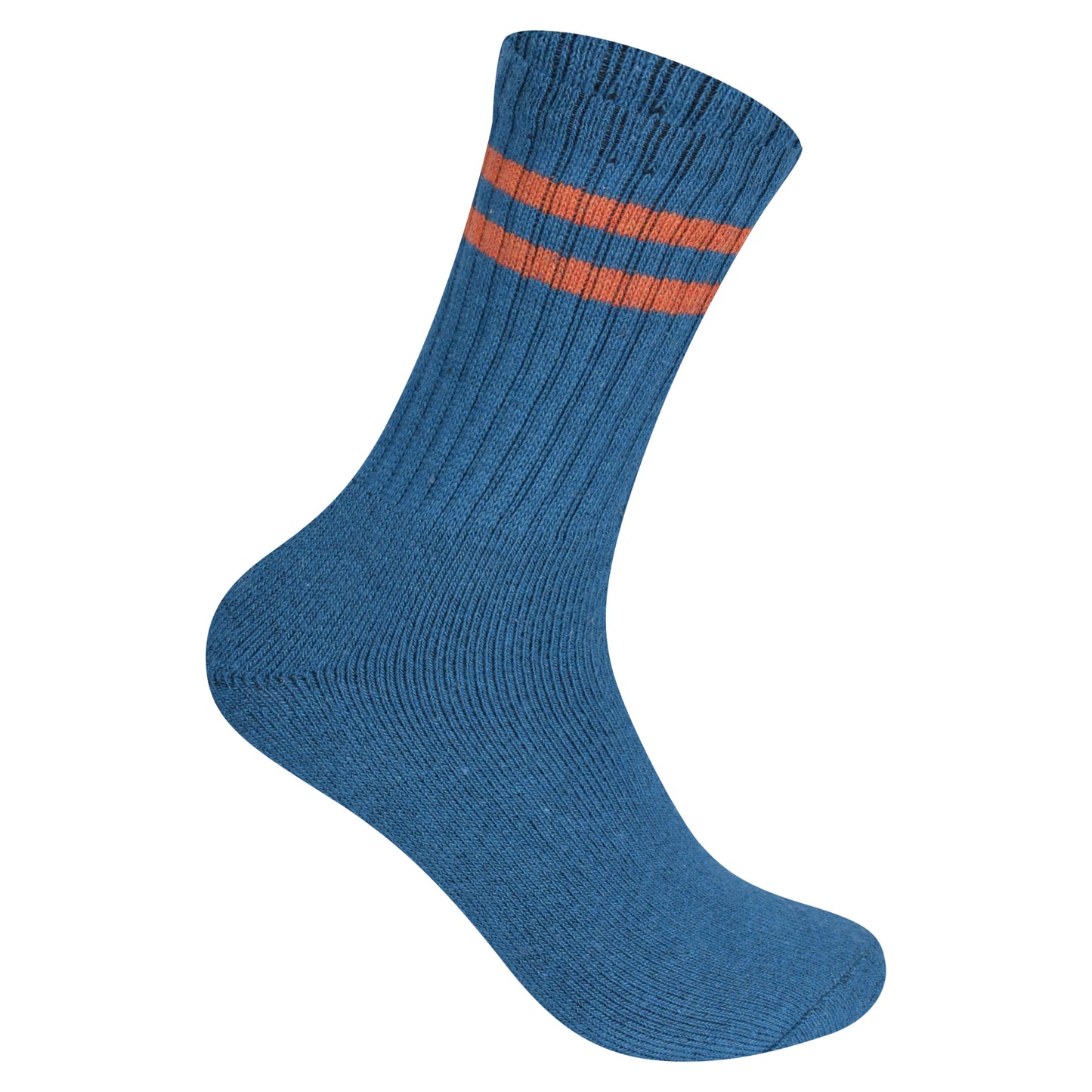 Mens Merino Lambs Wool Socks - Striped (12 Pairs)