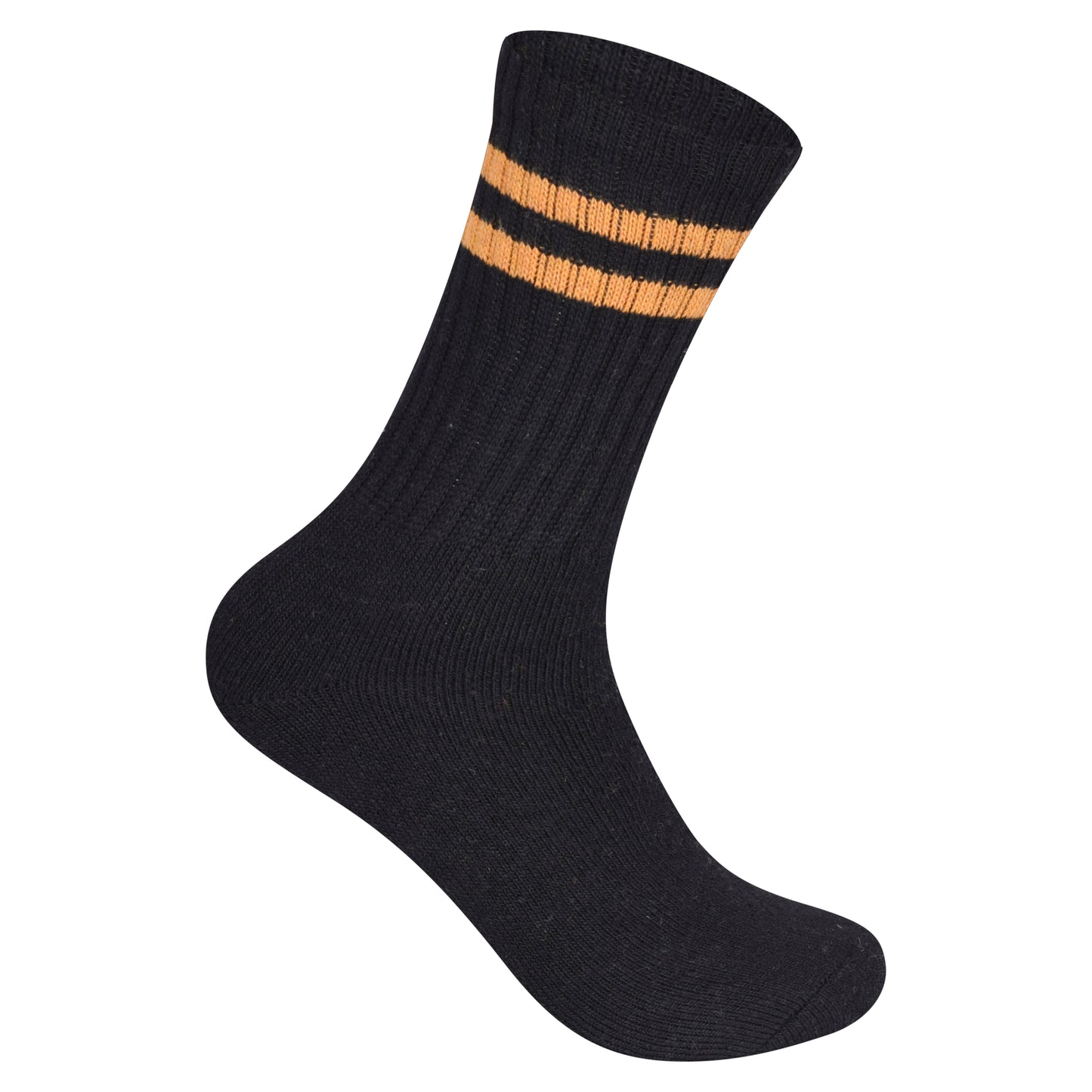 Mens Merino Lambs Wool Socks - Striped (12 Pairs)