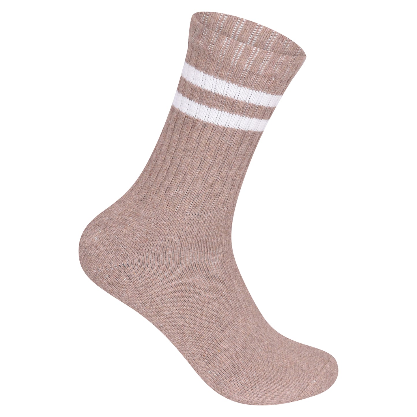 Mens Merino Lambs Wool Socks - Striped (12 Pairs)