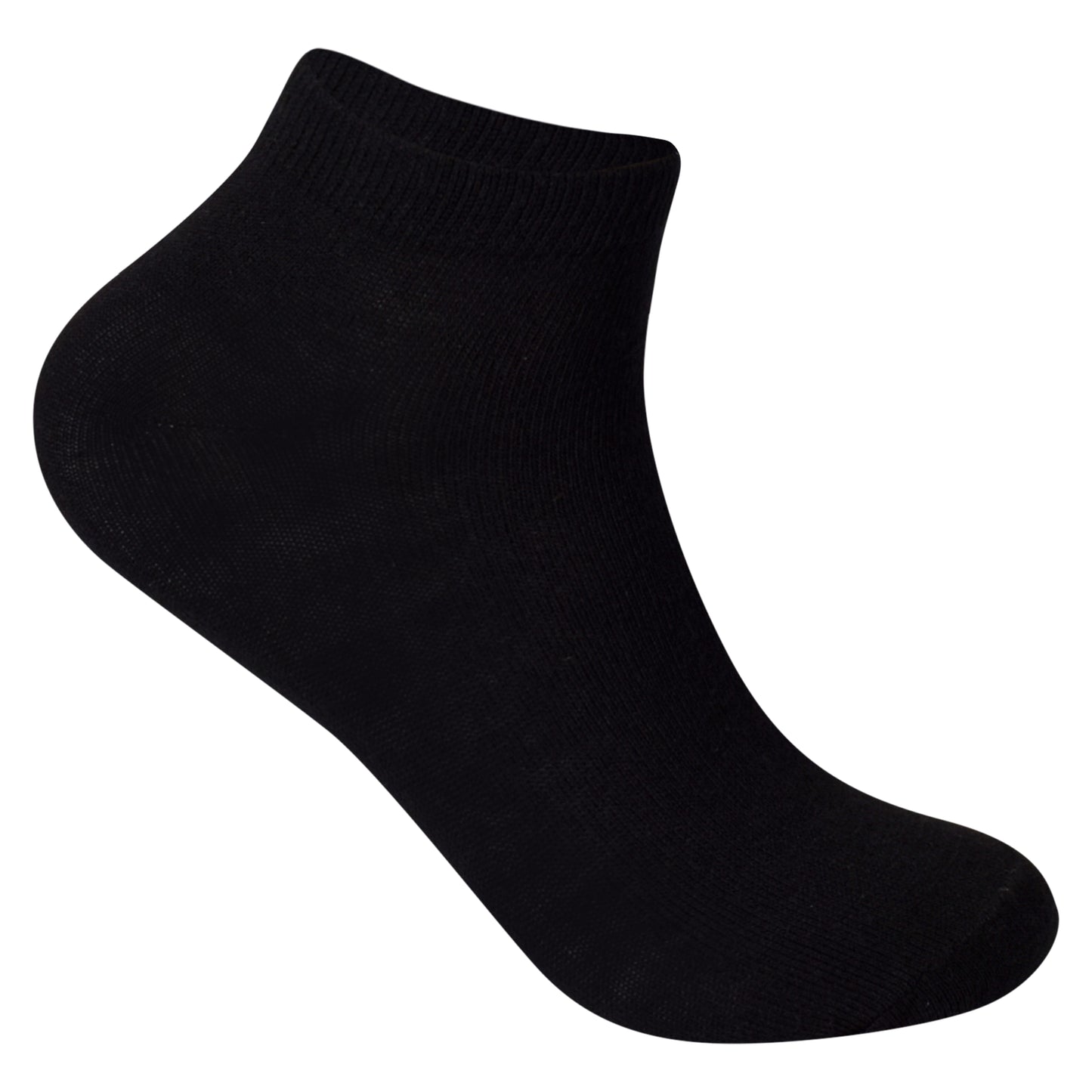 Ladies Trainer Socks - Plain Black (12 Pairs)