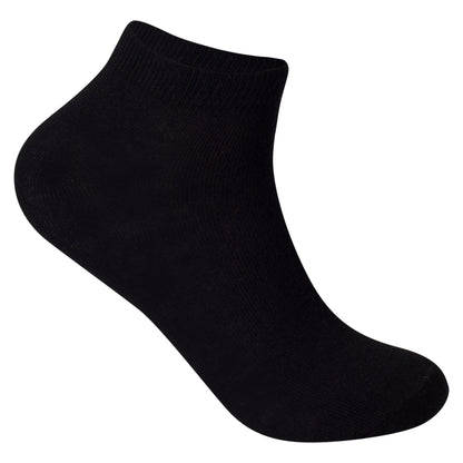 Ladies Trainer Socks - Plain Black (12 Pairs)