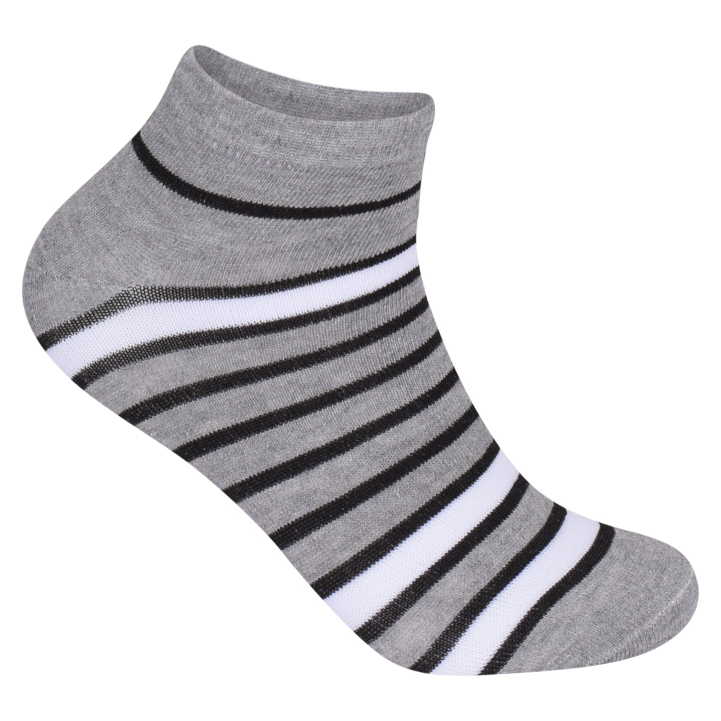 Mens Trainer Socks - Full Stripes (12 Pairs)