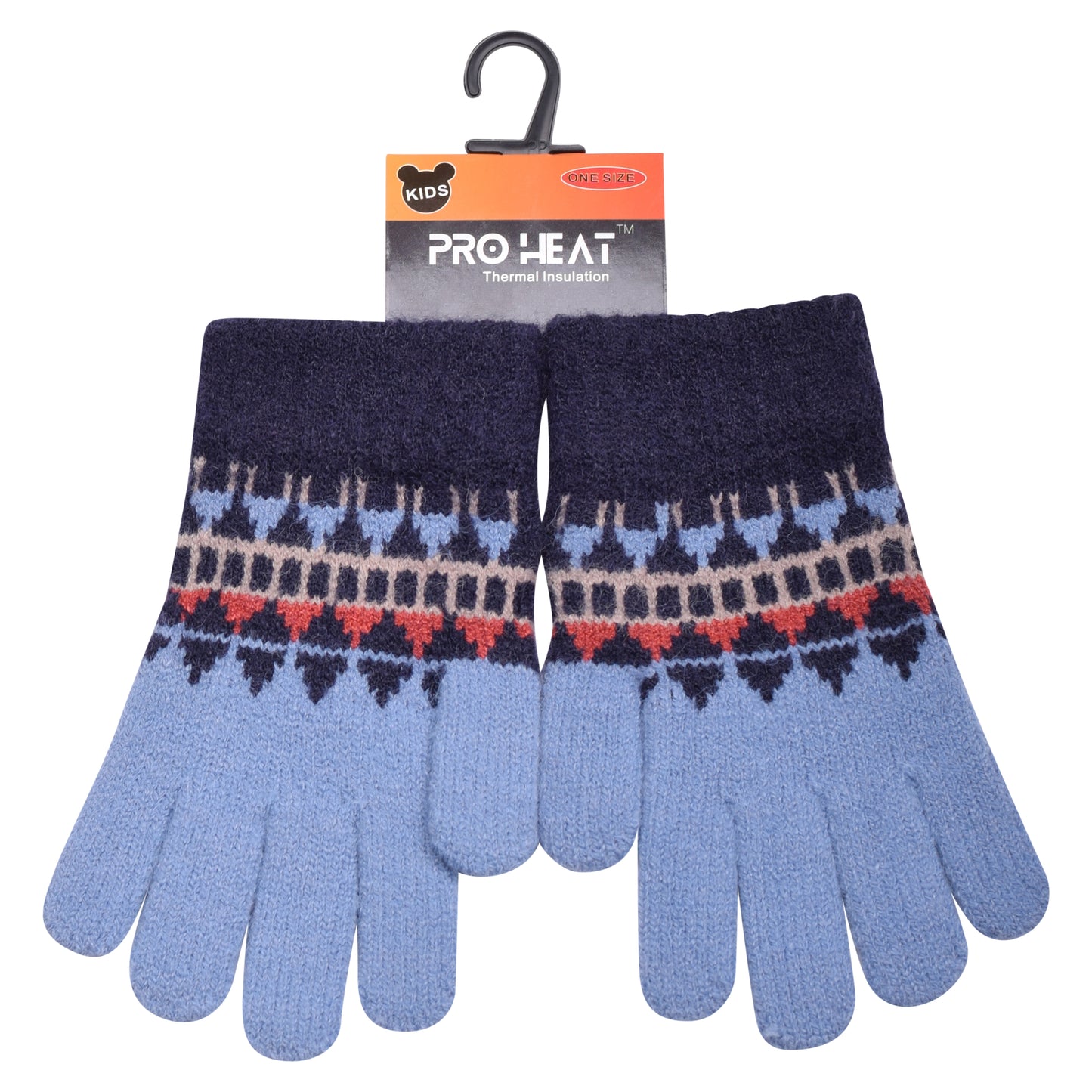 PRO HEAT™ Kids Thermal Magic Gloves - Fair Isle (Assorted Colours)
