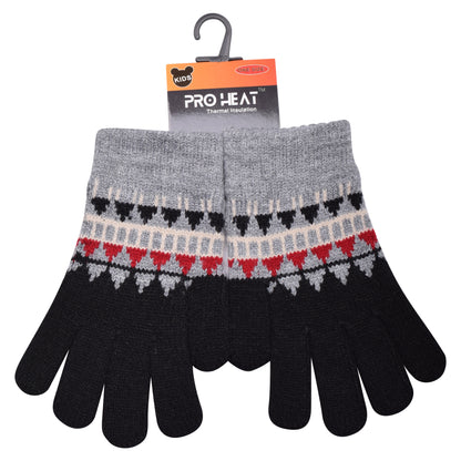 PRO HEAT™ Kids Thermal Magic Gloves - Fair Isle (Assorted Colours)