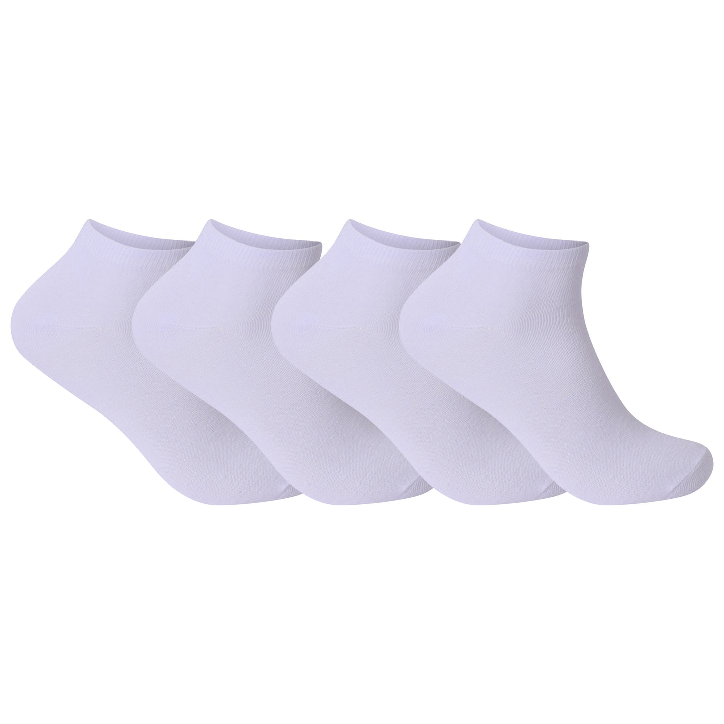 Ladies Trainer Socks - Plain White (12 Pairs)