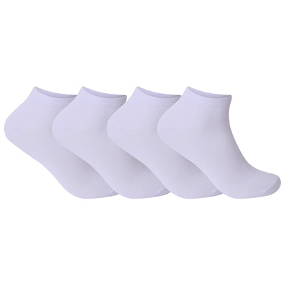 Ladies Trainer Socks - Plain White (12 Pairs)