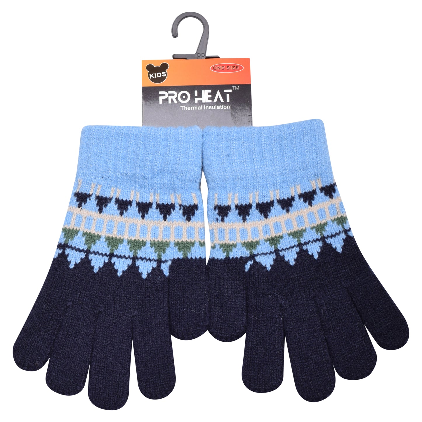 PRO HEAT™ Kids Thermal Magic Gloves - Fair Isle (Assorted Colours)
