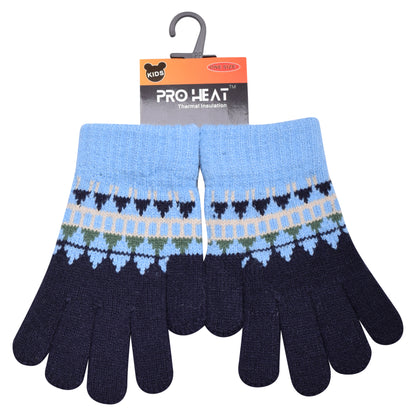PRO HEAT™ Kids Thermal Magic Gloves - Fair Isle (Assorted Colours)