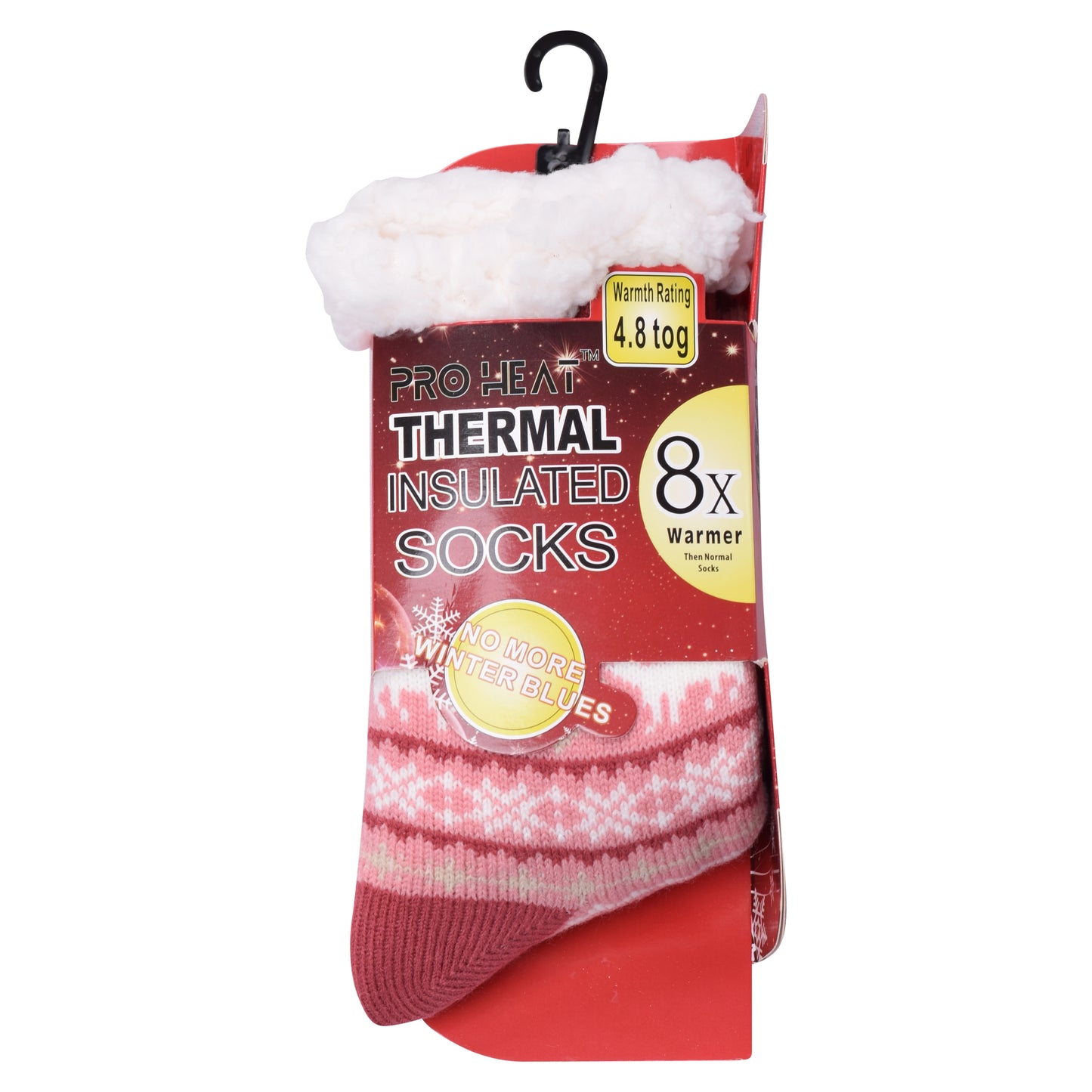 Ladies 4.8 TOG Cosy Slipper Socks - Big Snowflake