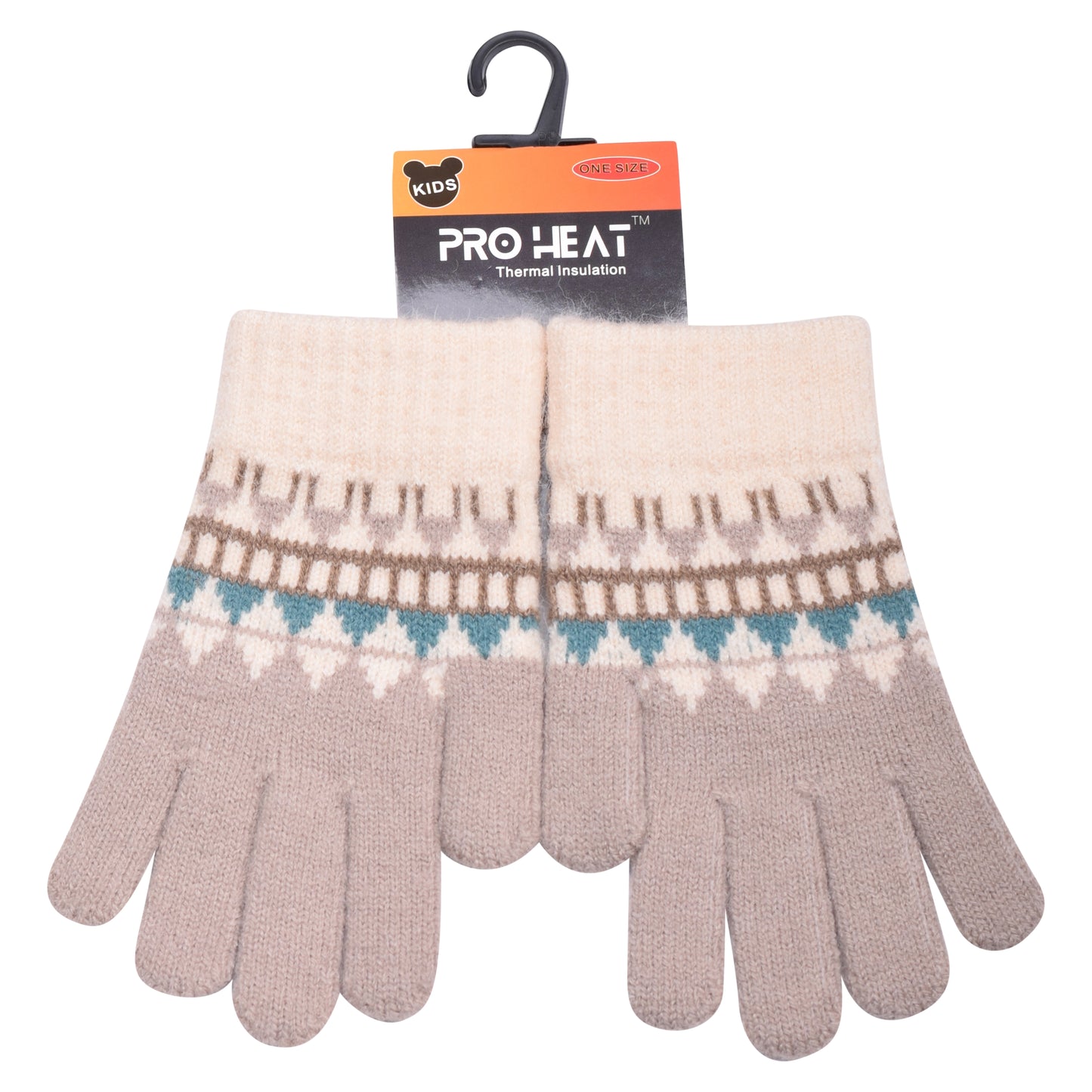 PRO HEAT™ Kids Thermal Magic Gloves - Fair Isle (Assorted Colours)