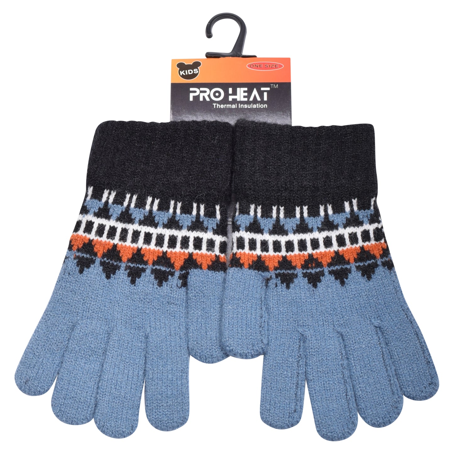 PRO HEAT™ Kids Thermal Magic Gloves - Fair Isle (Assorted Colours)