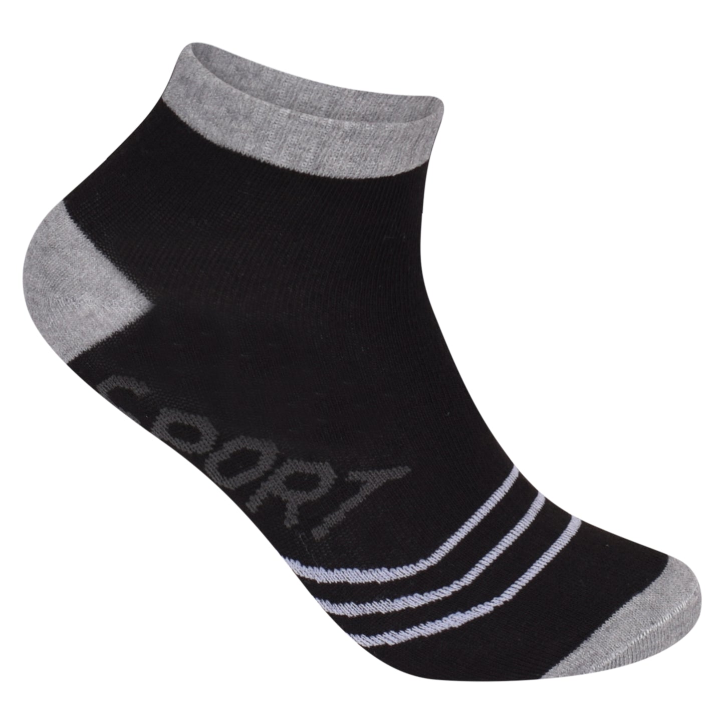 Mens Trainer Socks - Striped (12 Pairs)