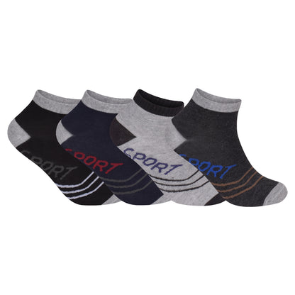 Mens Trainer Socks - Striped (12 Pairs)