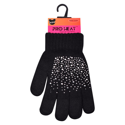 PRO HEAT™ Kids Thermal Magic Gloves - Diamante (Assorted Colours)