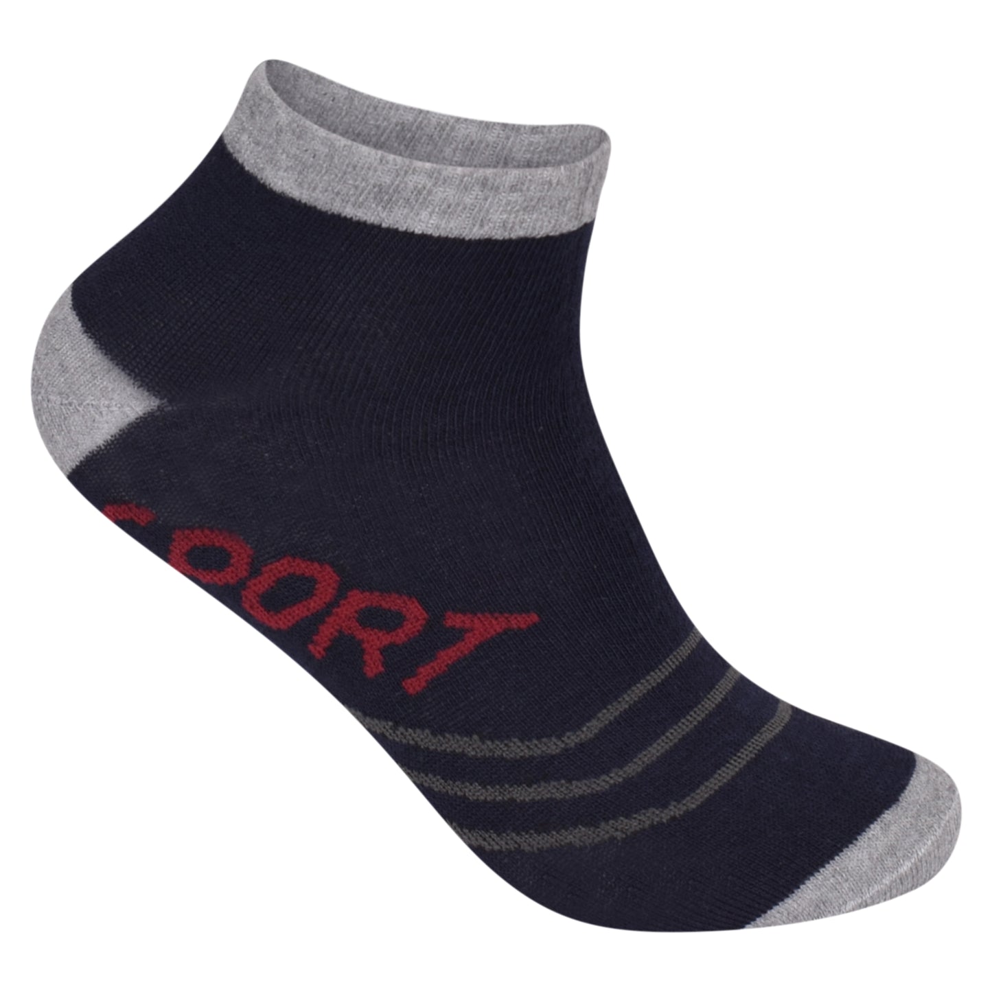 Mens Trainer Socks - Striped (12 Pairs)
