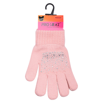 PRO HEAT™ Kids Thermal Magic Gloves - Diamante (Assorted Colours)