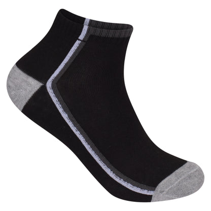 Mens Trainer Socks - Mid Stripes (12 Pairs)