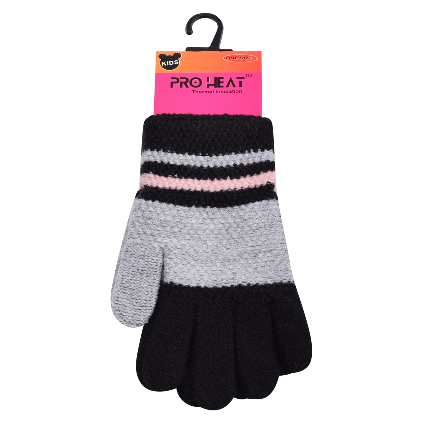 PRO HEAT™ Kids Thermal Magic Gloves - Striped (Assorted Colours)