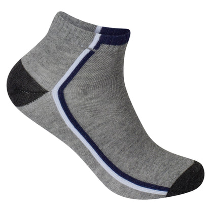 Mens Trainer Socks - Mid Stripes (12 Pairs)