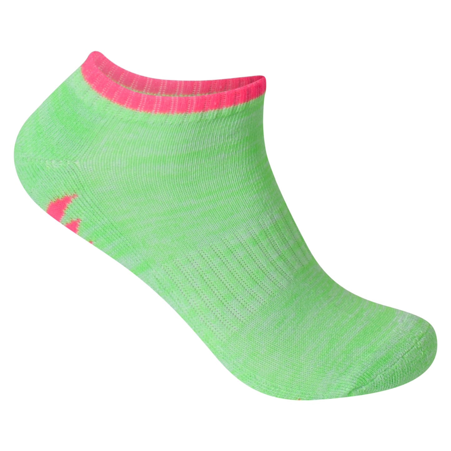 Ladies Cushioned Trainer Socks - Assorted Striped (12 Pairs)