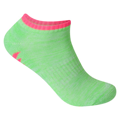 Ladies Cushioned Trainer Socks - Assorted Striped (12 Pairs)