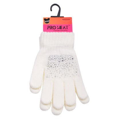 PRO HEAT™ Kids Thermal Magic Gloves - Diamante (Assorted Colours)