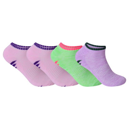 Ladies Cushioned Trainer Socks - Assorted Striped (12 Pairs)