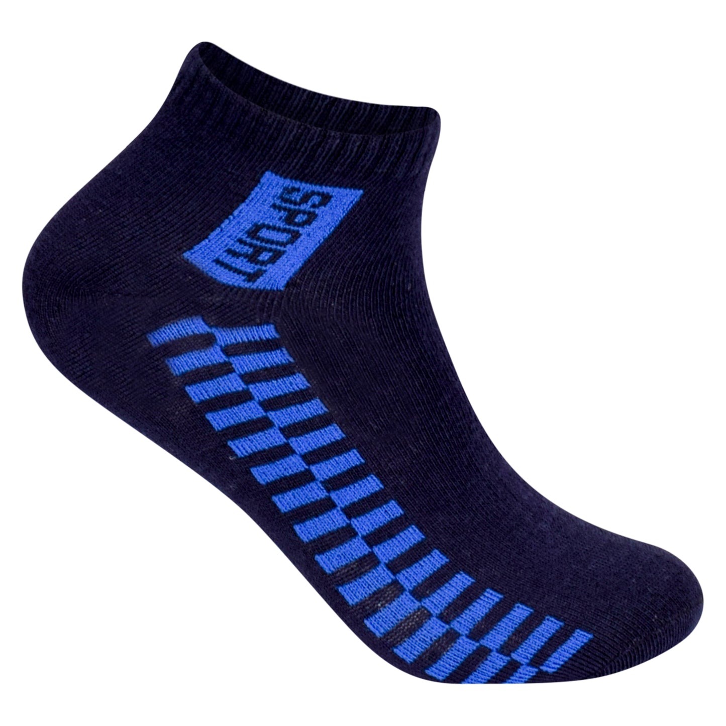 Mens Trainer Socks - Checkered (12 Pairs)
